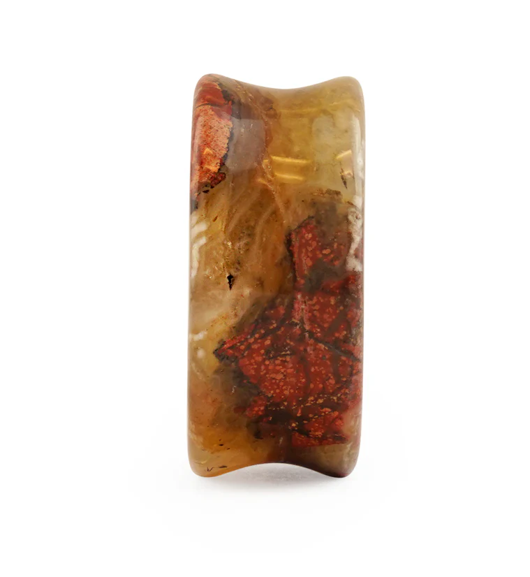 Red Brecciated Jasper Stone Plugs - Image 3