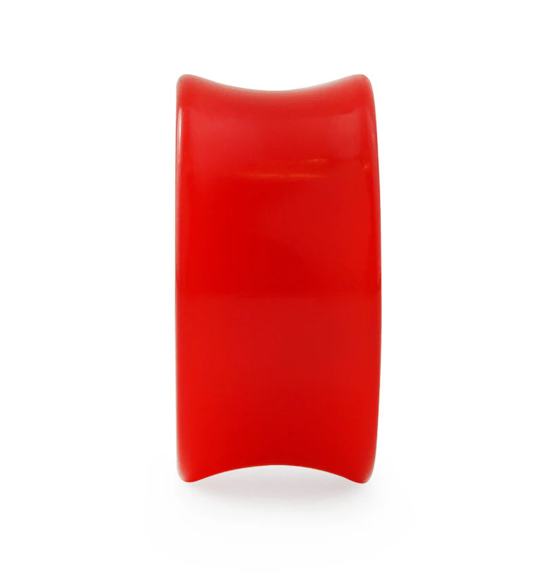Red Double Flare Solid Plugs - Image 4