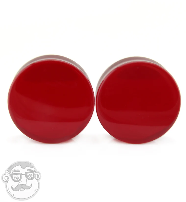 Red Glass Plugs - Image 3