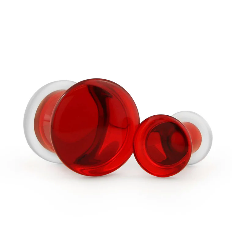Red Glass Plugs - Single Flare - Image 3