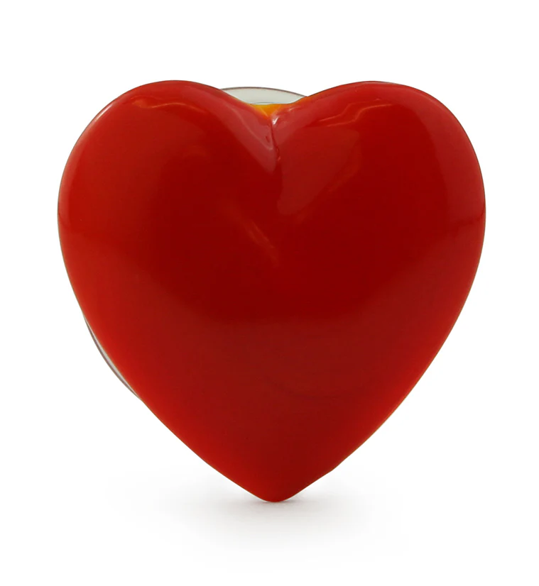 Red Heart Glass Plugs - Image 5