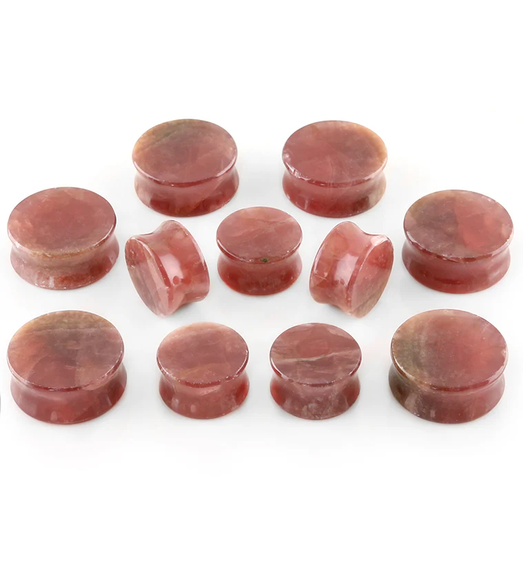 Rhodochrosite Stone Plugs