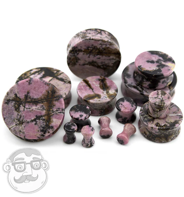Rhodonite Stone Plugs - Image 12