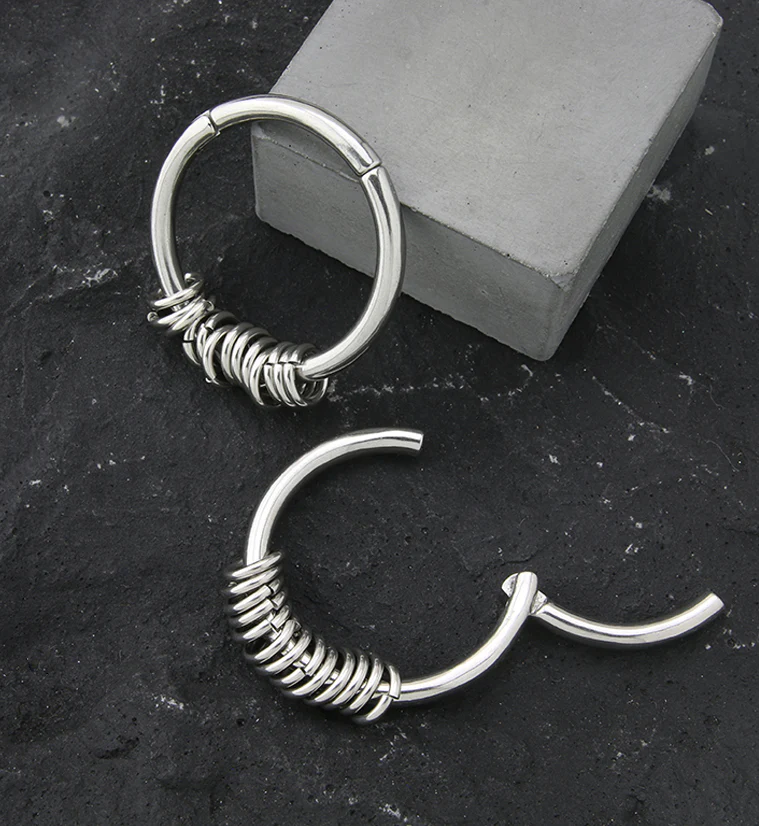 Active Rings Hinged Hoop Ear Weights - Image 3