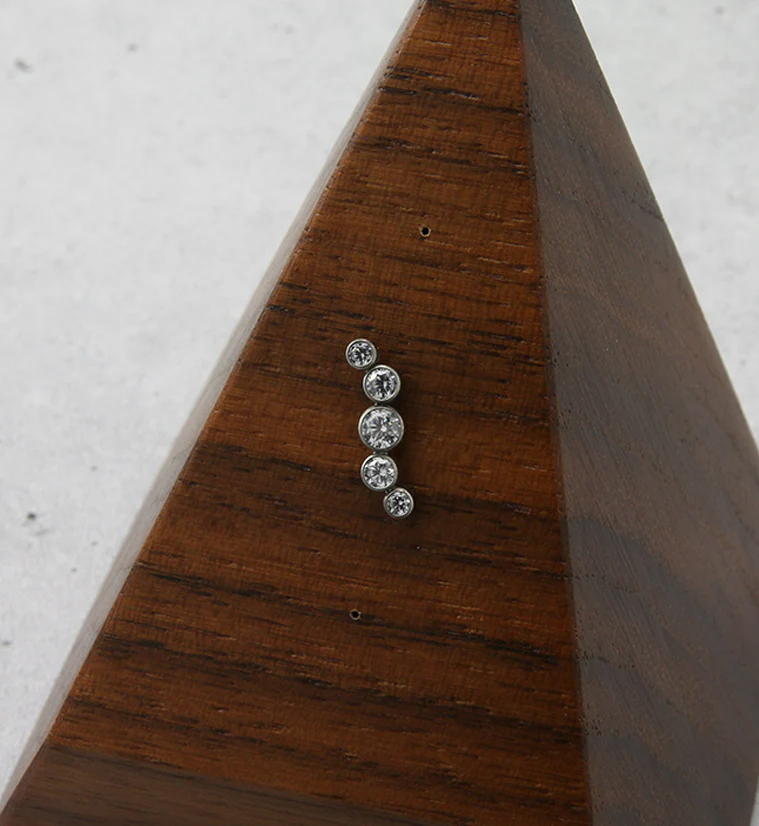 Ripple CZ Threadless Titanium Top - Image 2