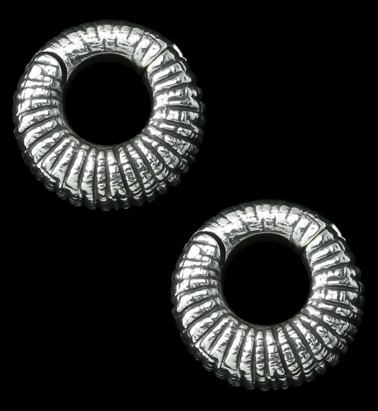 Rivel White Brass Hinged Ear Weights