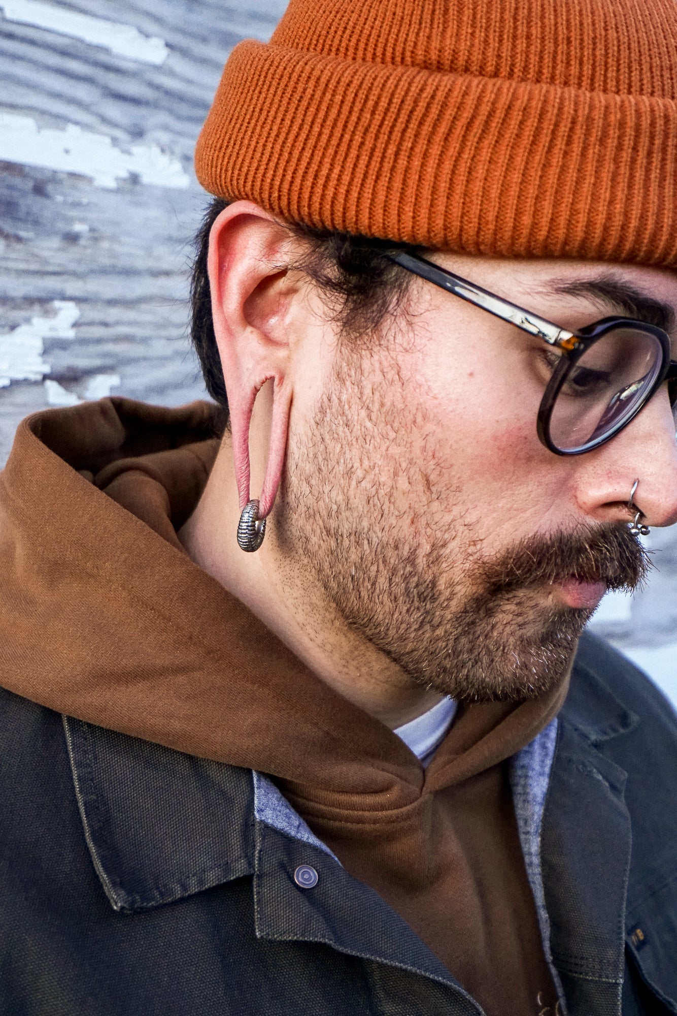 Rivel White Brass Hinged Ear Weights - Image 4