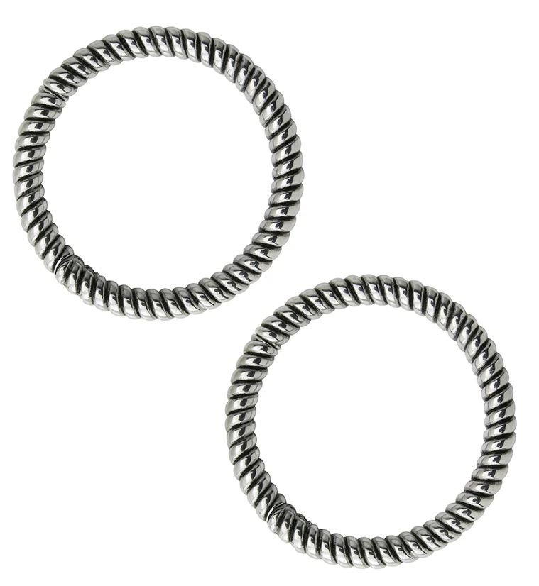 Rope Stainless Steel Hinged Ear Weights - Image 3