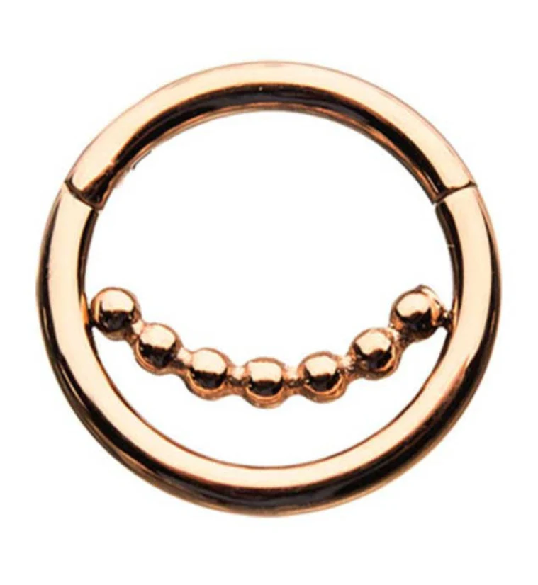 Rose Gold PVD Faint Hinged Segment Ring