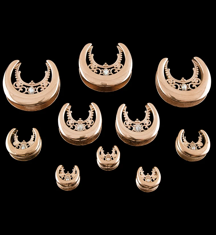 Rose Gold PVD Filigree Stainless Steel Saddles - Image 2