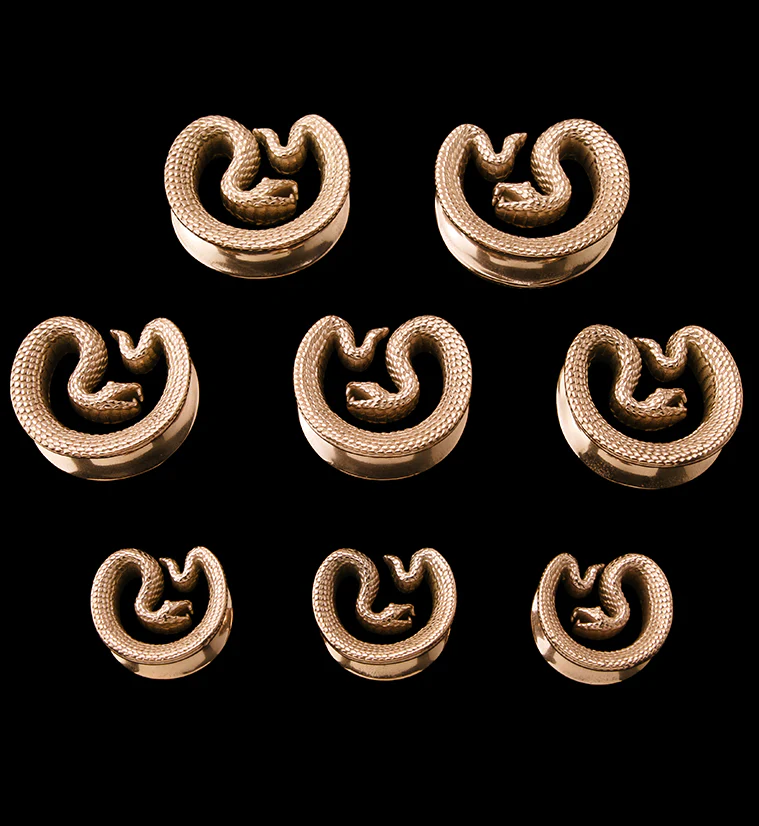 Rose Gold PVD Snake Stainless Steel Saddles - Image 2