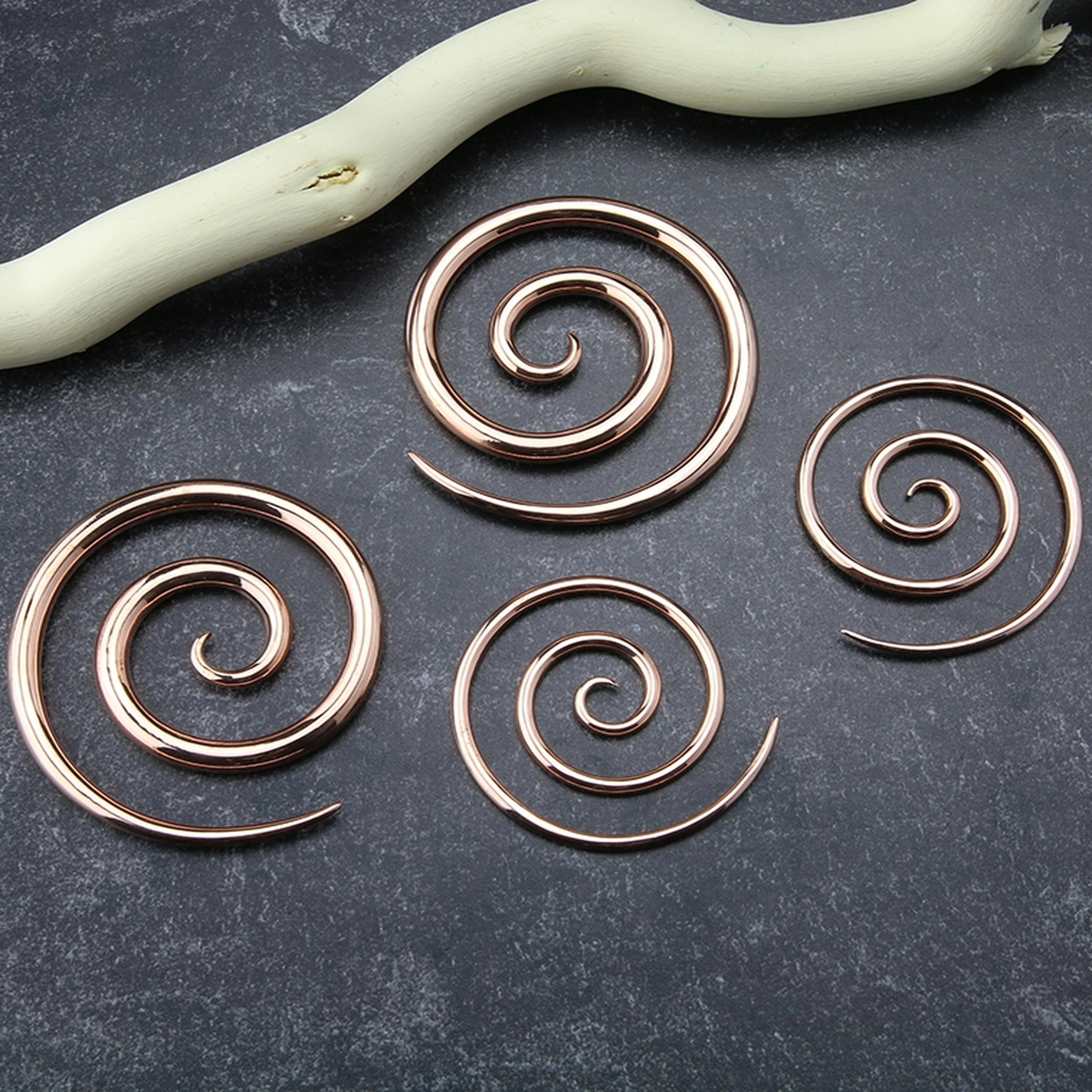 Rose Golden Copper Spirals - Image 4