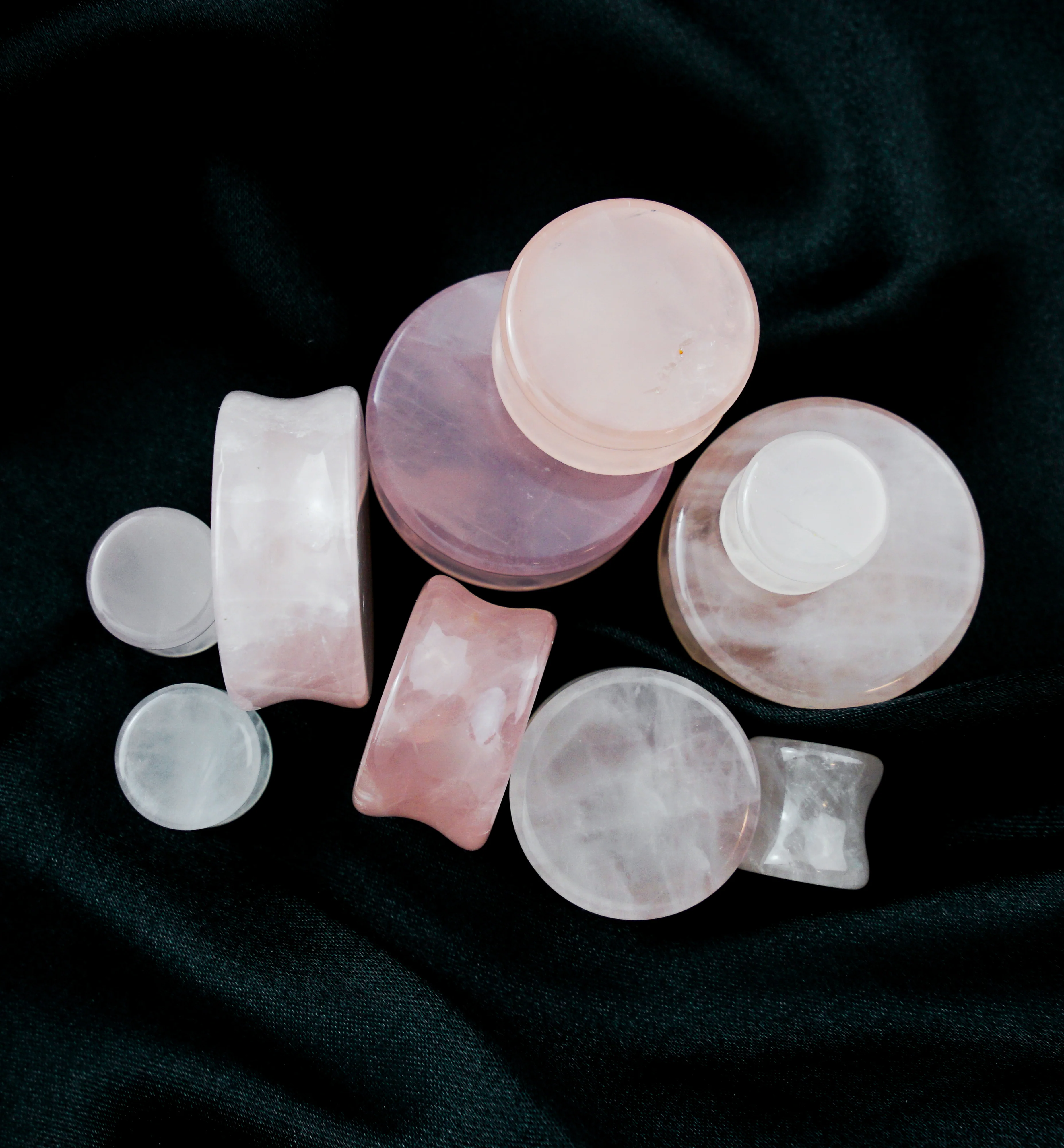 Rose Quartz Stone Plugs - Image 2