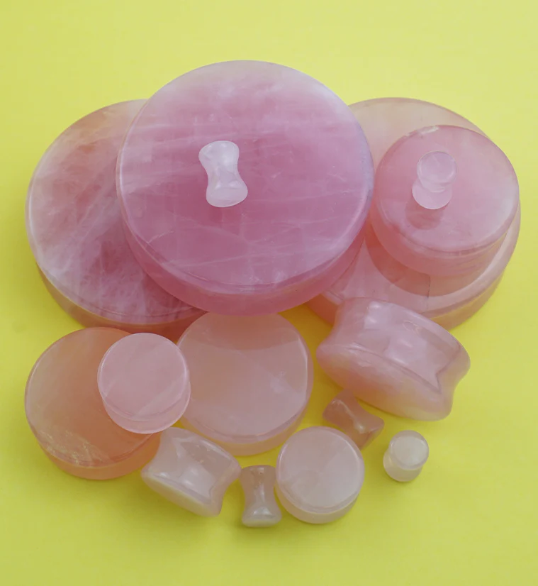 Rose Quartz Stone Plugs - Image 5