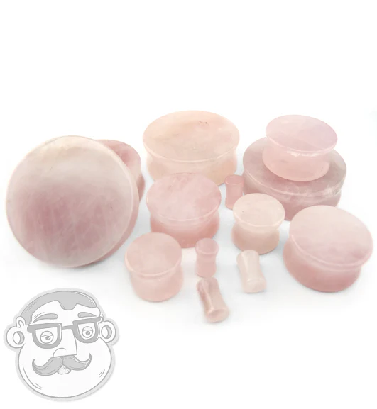 Rose Quartz Stone Plugs - Image 7