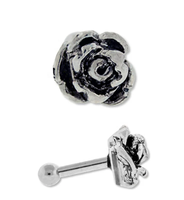 Rosebud Tragus - Cartilage Barbell