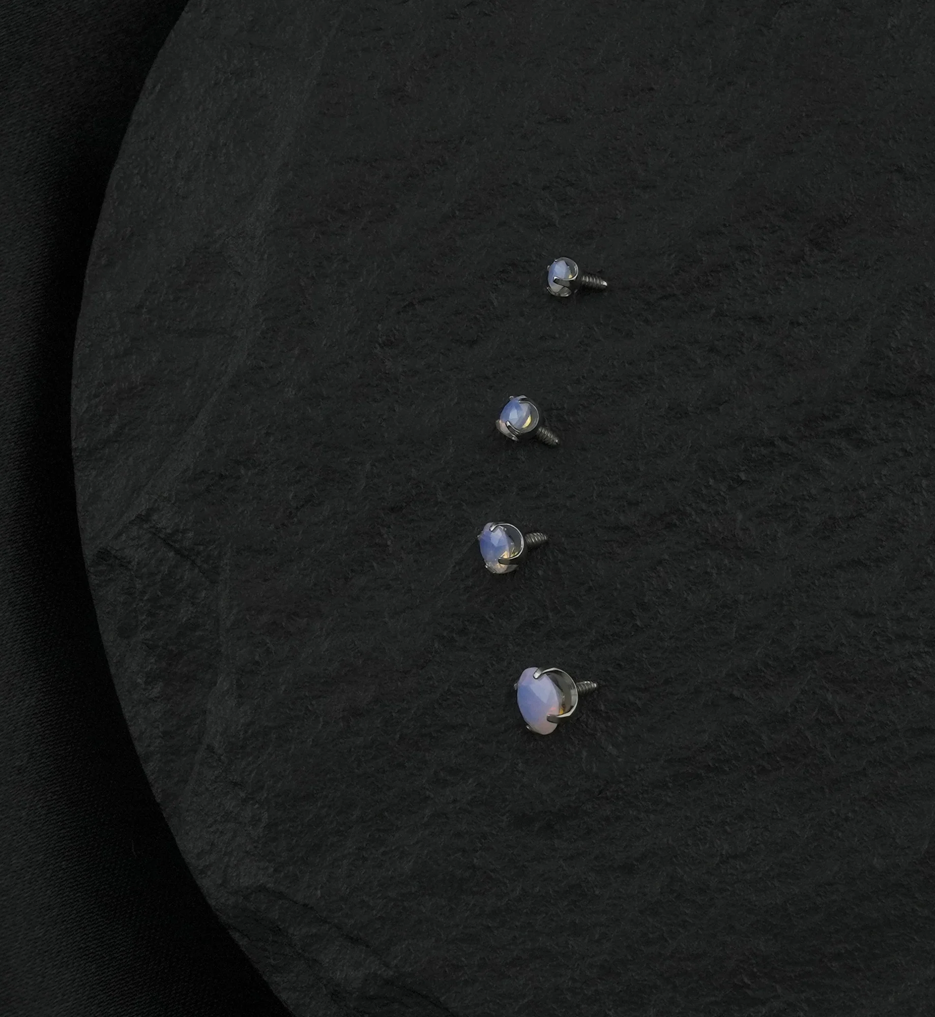 Faceted Pink Opalite Titanium Internally Threaded Top - Image 2