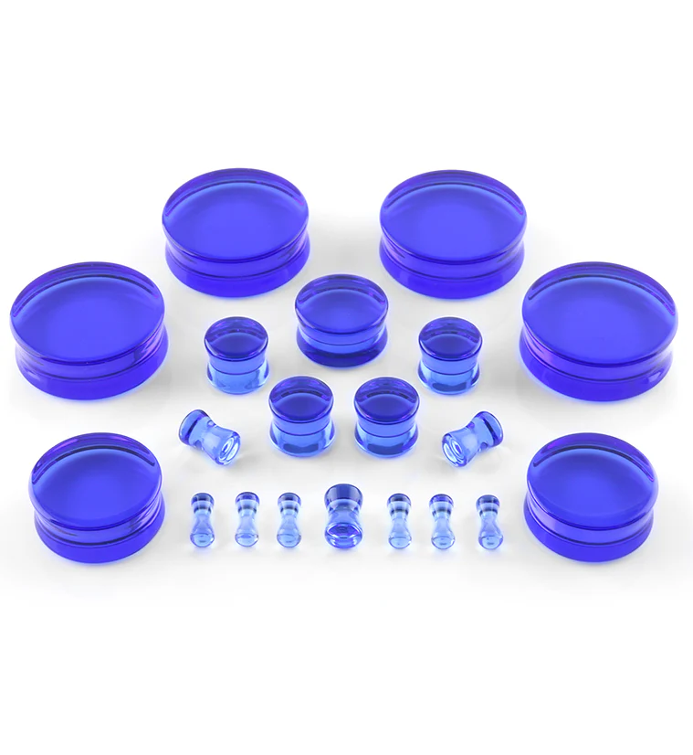Royal Blue Glass Plugs - Image 2