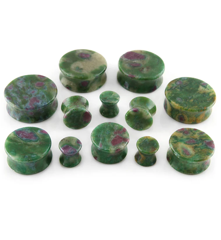 Ruby In Fuchsite Stone Plugs - Image 3