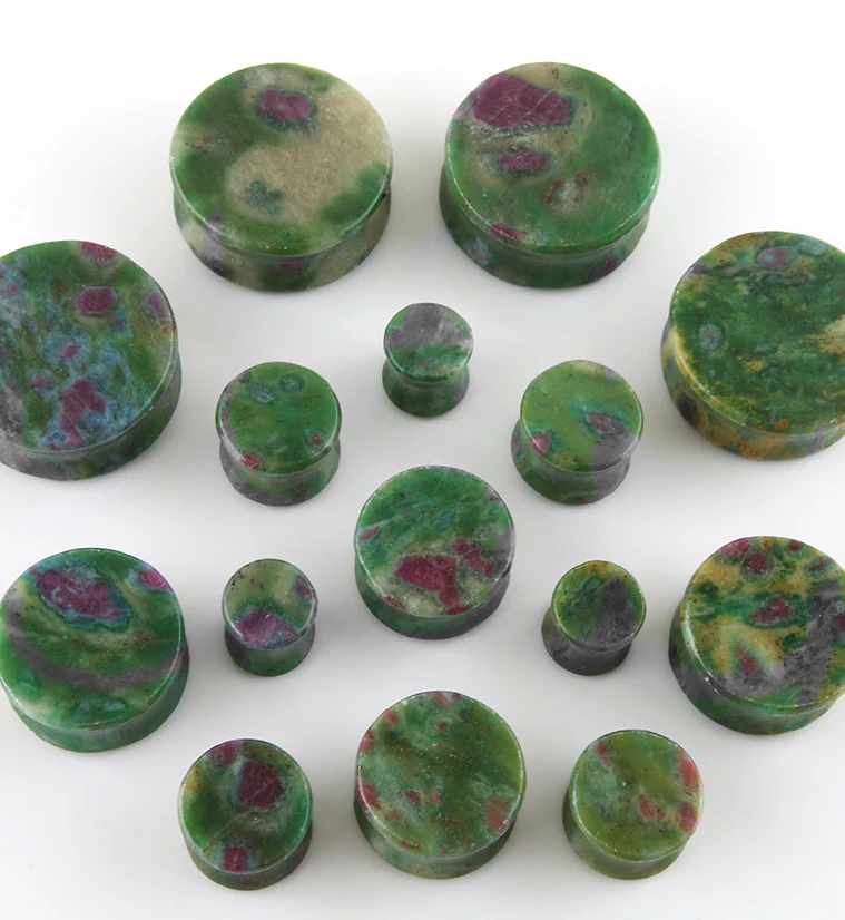 Ruby In Fuchsite Stone Plugs - Image 4