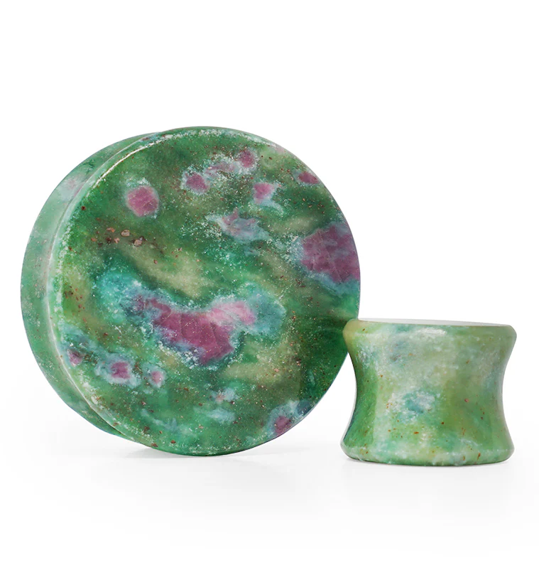 Ruby In Fuchsite Stone Plugs - Image 5