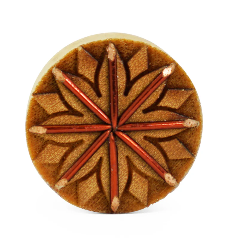 Rustic Mandala Tamarind Wood Plugs - Image 2