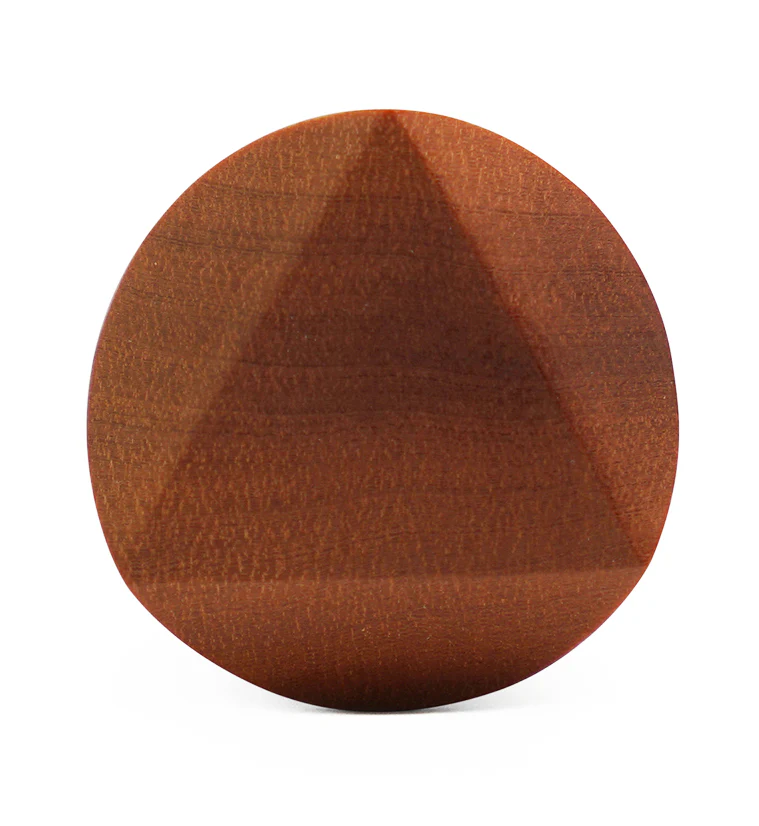 Saba Wood Embossed Triangle Plugs - Image 3