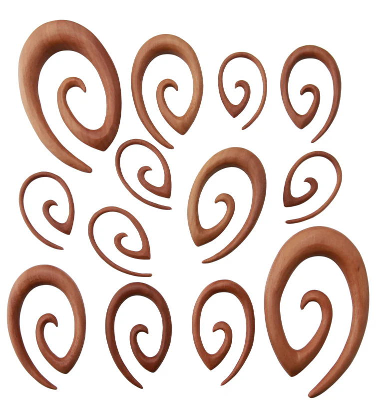 Saba Wood Oval Spirals - Image 3