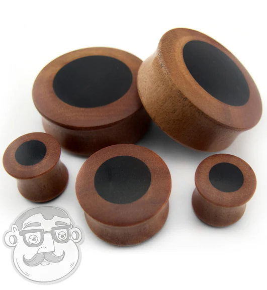 Saba Wood Plugs With Sono Wood Inlay - Image 3