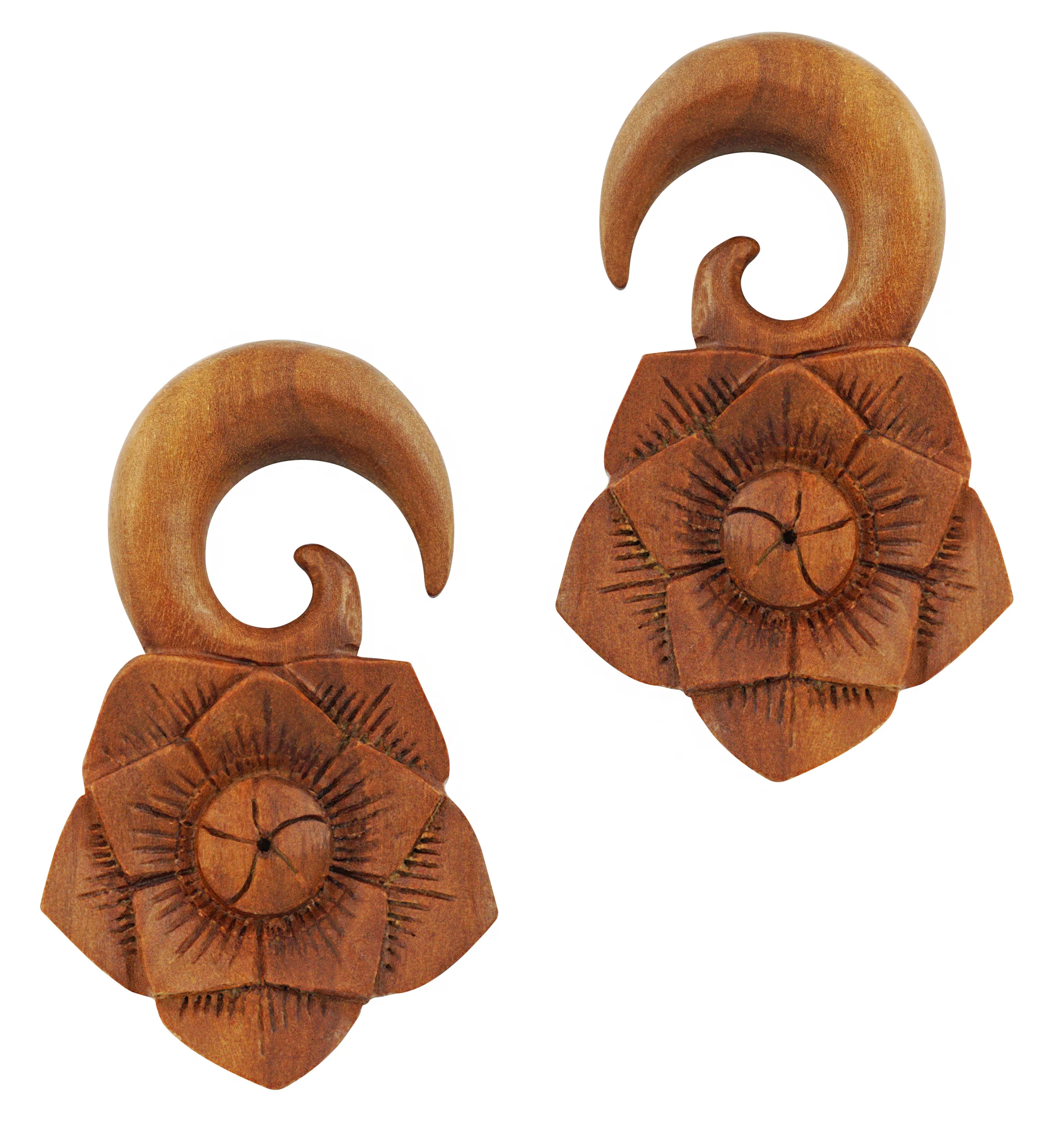 Saba Wooden Jasmine Flower Spiral Hangers