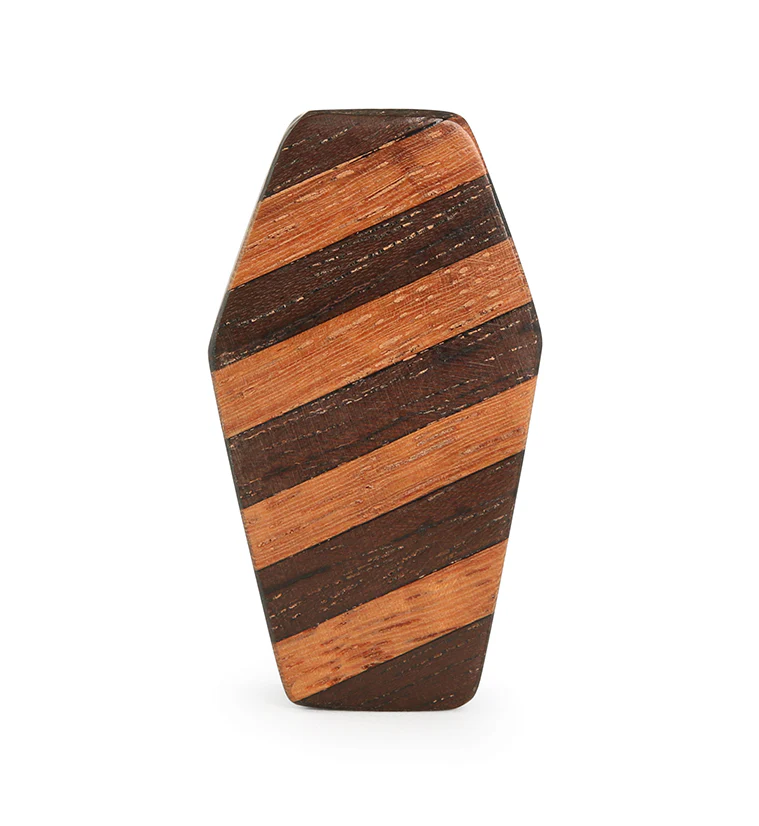 Saba Wooden Striped Coffin Plugs - Image 2