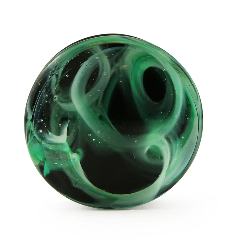 Seafoam Green Haze Swirl Glass Plugs - Image 4