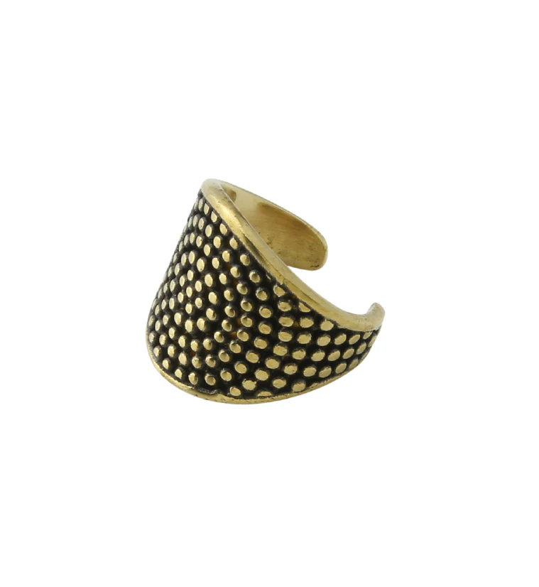 Shield Brass Ear Cuff - Image 2
