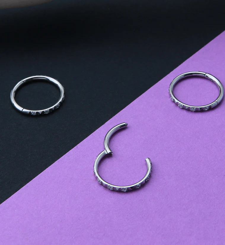 Silver Ediface Gem Hinged Segment Ring - Image 2