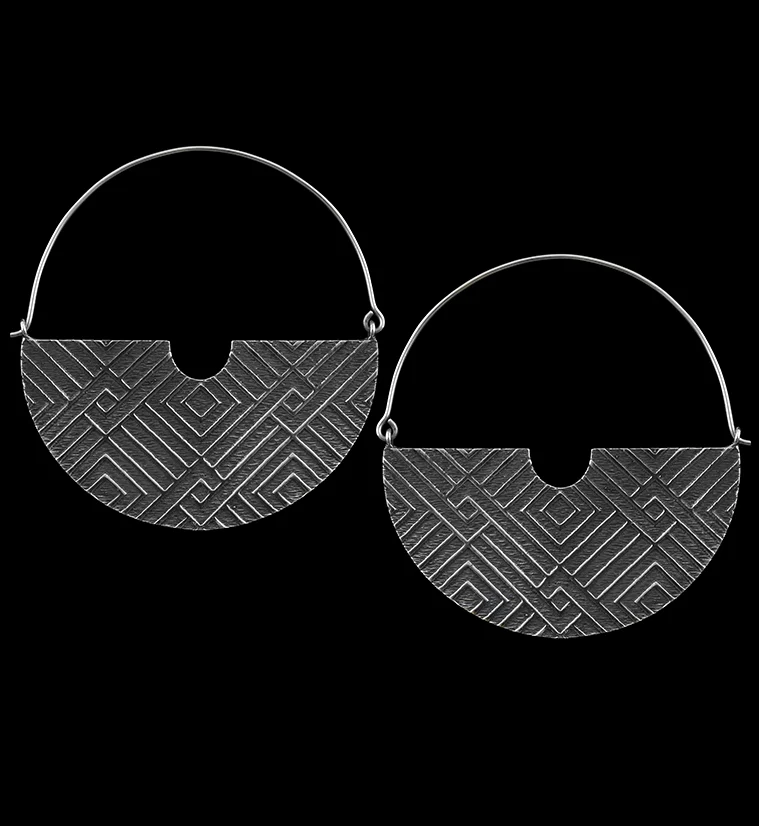 Silver Freight Titanium Hangers - Earrings