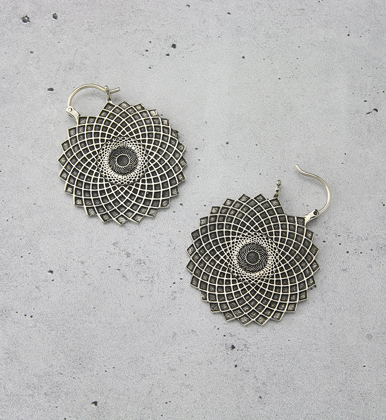 Silver Geometric Brass Ear Weights - Image 4