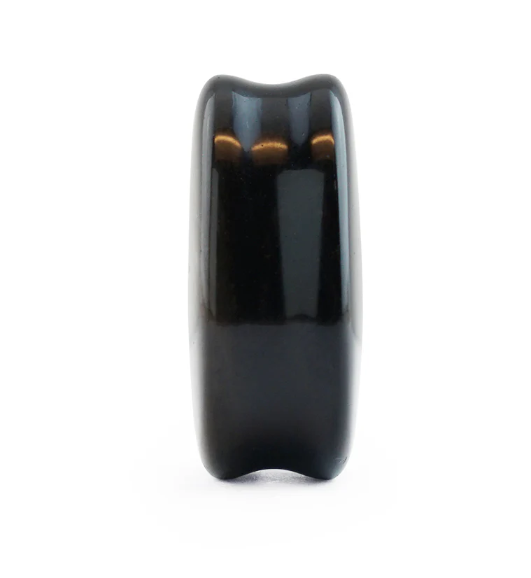 Silver Obsidian Teardrop Stone Plugs - Image 4