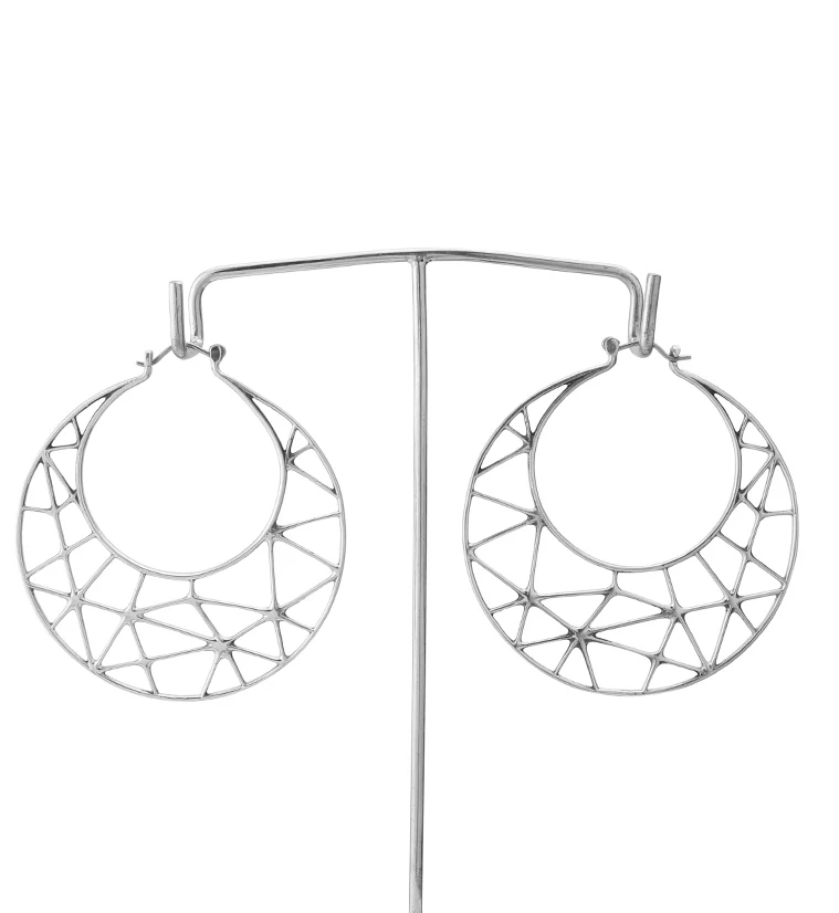 Silver Traverse Titanium Hangers - Earrings - Image 3