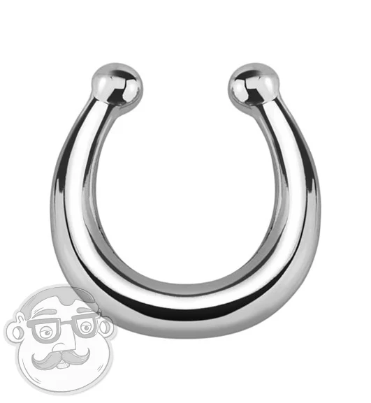 Simple Silver Fake Septum Clicker Ring