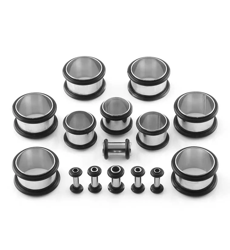 Simple Stainless Steel Ear Tunnels - Image 3