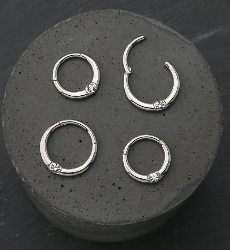 Single Bezel CZ Hinged Segment Ring - Image 2