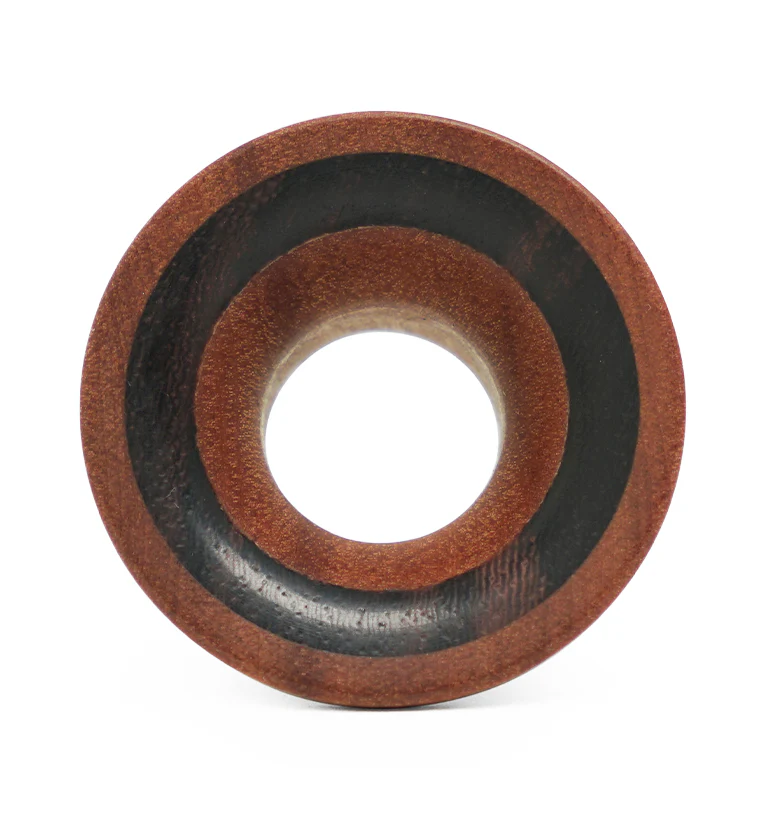 Single Flare Saba Wood Tunnels with Sono Inlay - Image 3