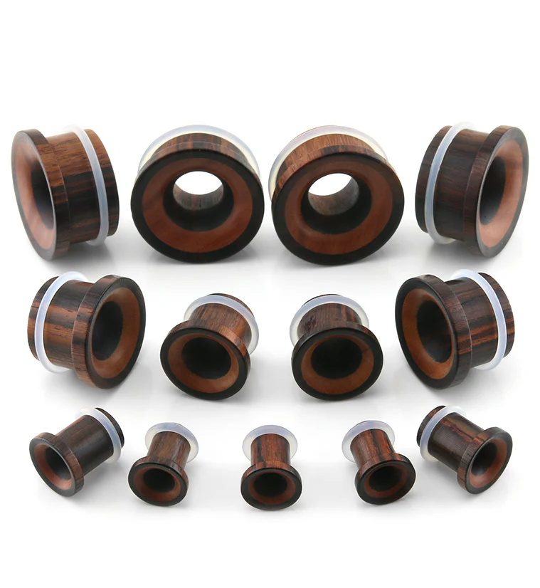 Single Flare Areng Wood Tunnels with Saba Inlay - Image 3