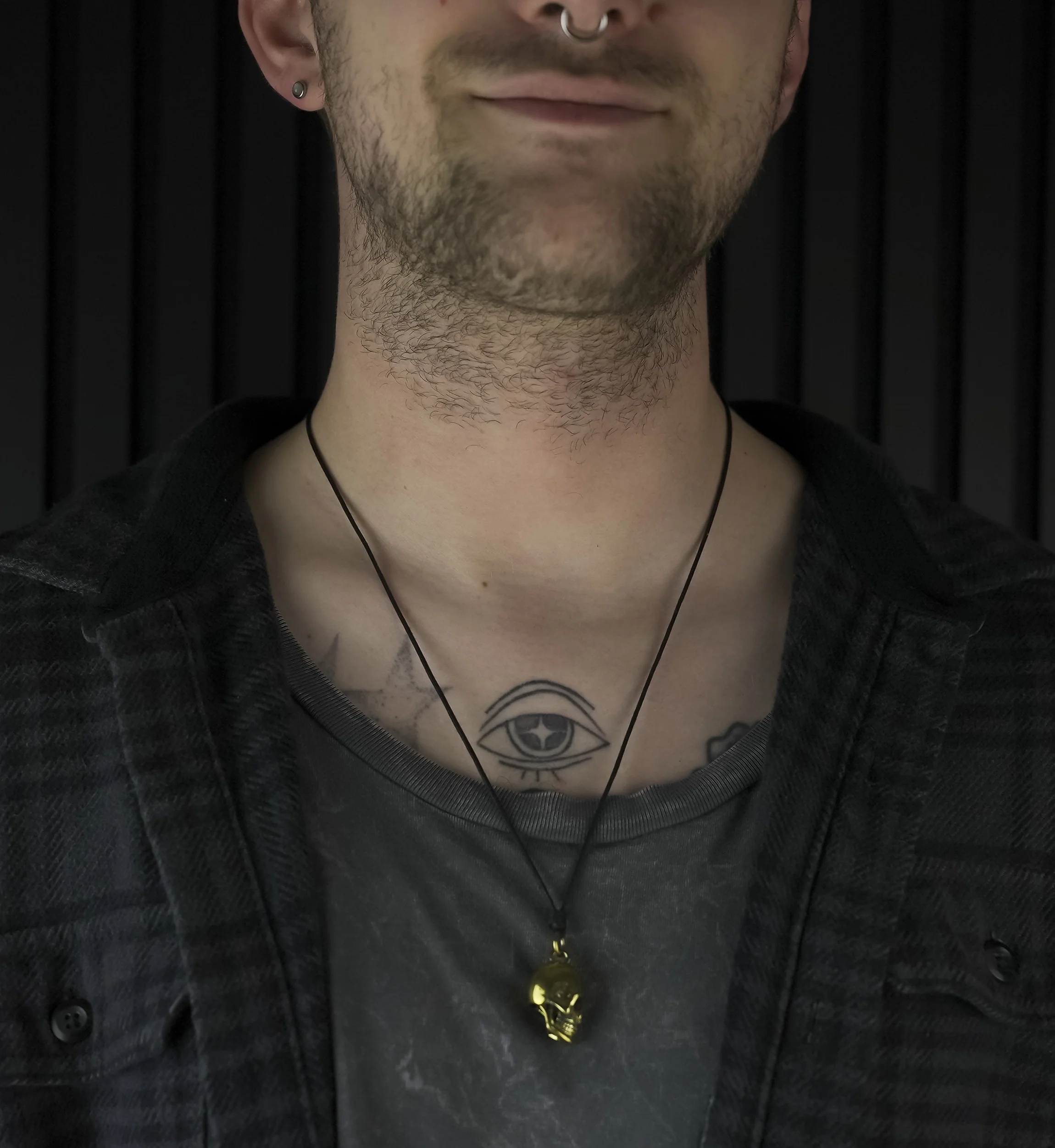 Skull Brass Pendant Necklace - Image 3