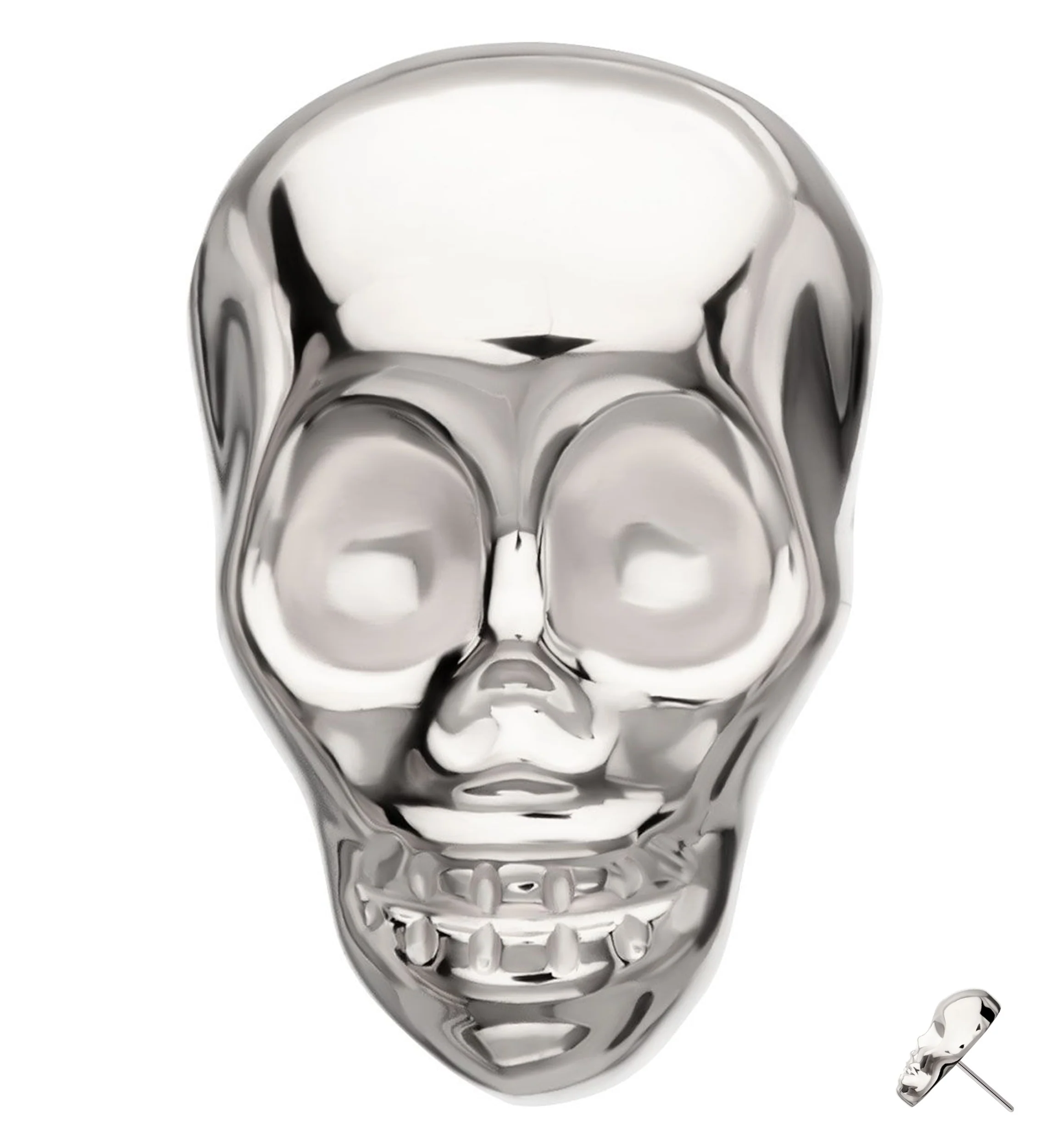 Skull Head Titanium Threadless Top