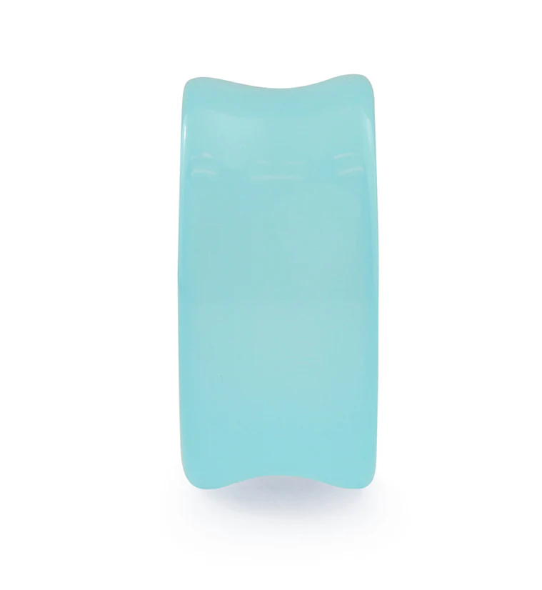 Sky Blue Glass Double Flare Tunnels - Image 4