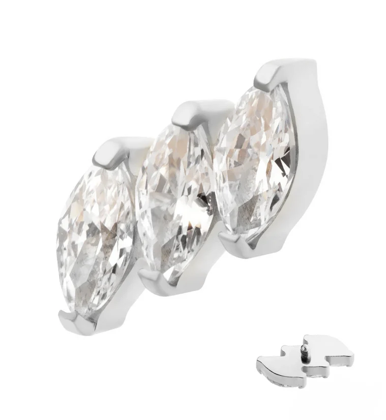 Decline CZ Internally Threaded Titanium Top