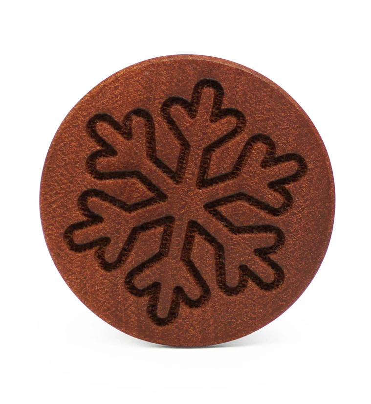 Snowflake Engraved Wood Plugs - Image 4