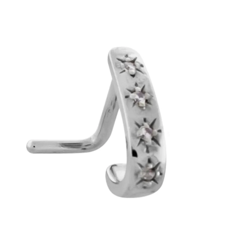 Sol CZ Stainless Steel Nose Curve