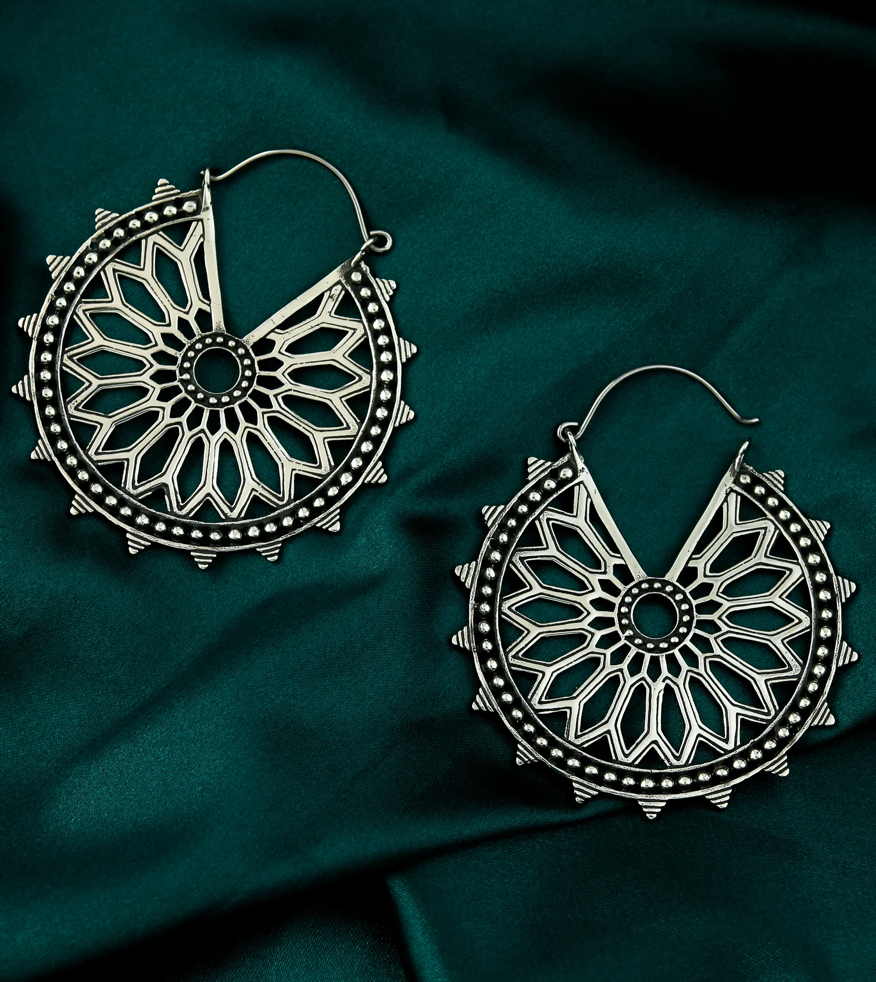 Solstice White Brass Earrings - Hangers - Image 2